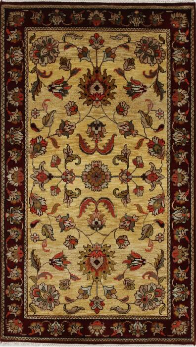 Kashan Beige Hand Knotted 30 X 53  Area Rug 250-27590 Image 0