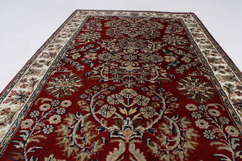 Sarouk Beige Hand Knotted 30 X 51  Area Rug 250-27597 Image 2
