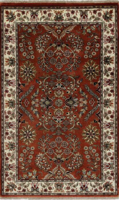 Sarouk Beige Hand Knotted 30 X 50  Area Rug 250-27622 Image 0