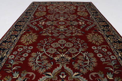 Sarouk Beige Hand Knotted 211 X 410  Area Rug 250-27625 Image 2