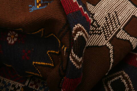 Afshar Brown Hand Knotted 35 X 55  Area Rug 100-27634 Image 1