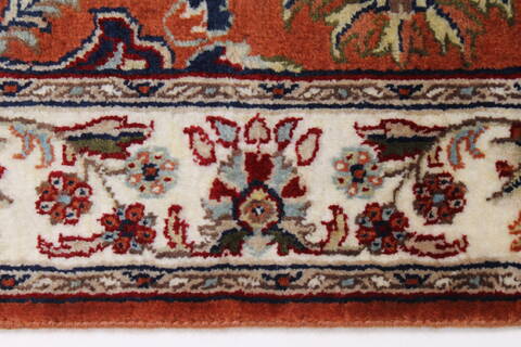 Sarouk Beige Hand Knotted 210 X 51  Area Rug 250-27639 Image 3