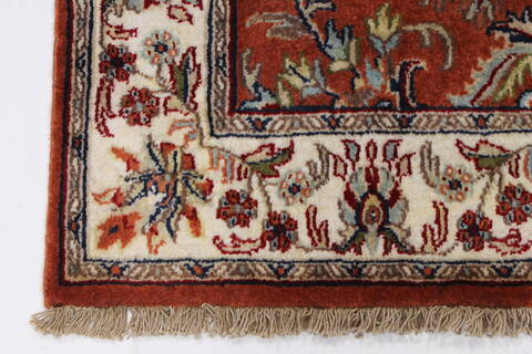 Sarouk Beige Hand Knotted 210 X 51  Area Rug 250-27639 Image 5