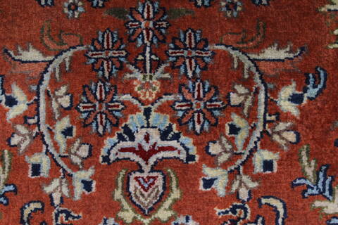 Sarouk Beige Hand Knotted 210 X 51  Area Rug 250-27639 Image 7