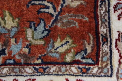 Sarouk Beige Hand Knotted 210 X 51  Area Rug 250-27639 Image 9