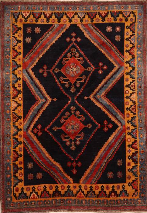 Qashqai Blue Hand Knotted 64 X 90  Area Rug 100-27641 Image 0