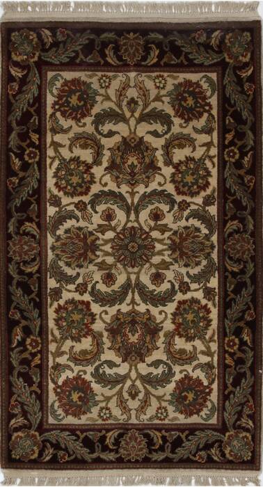 Kashan Green Hand Knotted 30 X 52  Area Rug 250-27643 Image 0