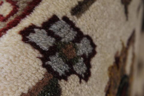 Kashmar Beige Hand Knotted 210 X 411  Area Rug 250-27648 Image 10