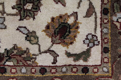 Kashmar Beige Hand Knotted 210 X 411  Area Rug 250-27648 Image 8