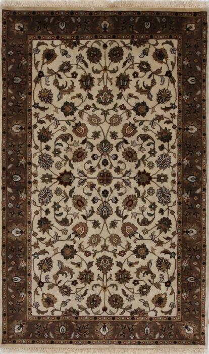 Kashmar Beige Hand Knotted 210 X 411  Area Rug 250-27648 Image 0