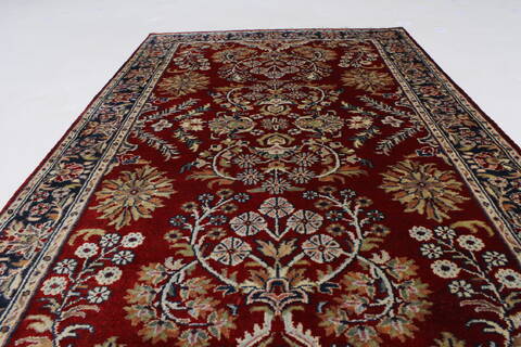 Sarouk Blue Hand Knotted 211 X 411  Area Rug 250-27652 Image 3