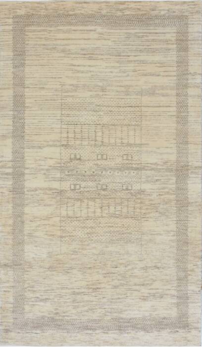 Gabbeh Beige Hand Knotted 211 X 50  Area Rug 250-27661 Image 0