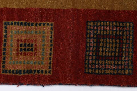Gabbeh Brown Hand Knotted 30 X 52  Area Rug 250-27667 Image 1