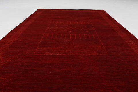 Gabbeh Red Hand Knotted 30 X 50  Area Rug 250-27669 Image 4
