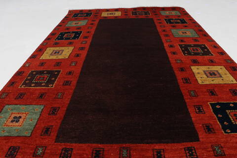 Gabbeh Brown Hand Knotted 31 X 51  Area Rug 250-27670 Image 1