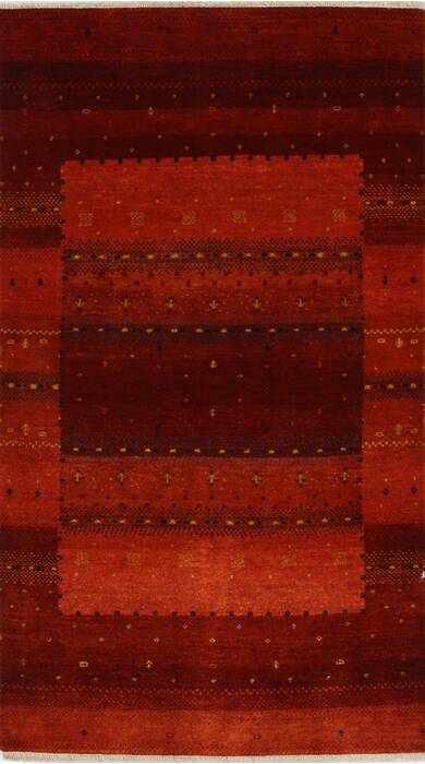 Gabbeh Red Hand Knotted 211 X 51  Area Rug 250-27676 Image 0