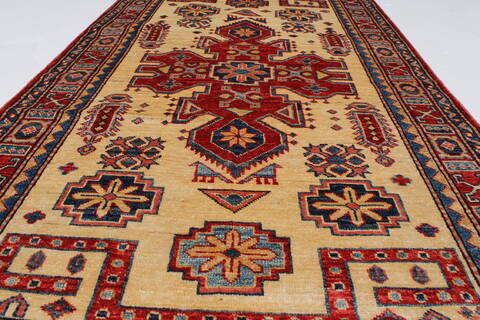 Kazak Beige Hand Knotted 32 X 57  Area Rug 250-27679 Image 1