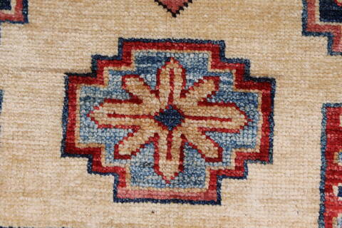 Kazak Beige Hand Knotted 32 X 57  Area Rug 250-27679 Image 6