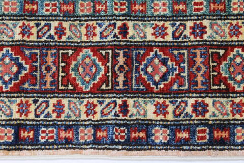 Kazak Beige Hand Knotted 33 X 411  Area Rug 250-27681 Image 3