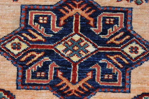Kazak Beige Hand Knotted 33 X 411  Area Rug 250-27681 Image 4