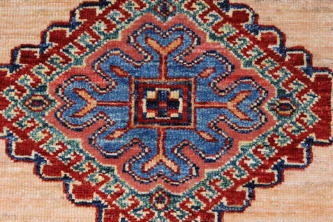 Kazak Beige Hand Knotted 33 X 411  Area Rug 250-27681 Image 5