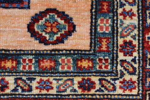 Kazak Beige Hand Knotted 33 X 411  Area Rug 250-27681 Image 8