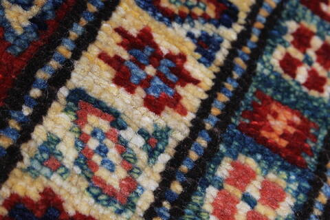 Kazak Beige Hand Knotted 33 X 411  Area Rug 250-27681 Image 9
