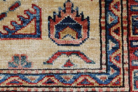 Kazak Beige Hand Knotted 211 X 49  Area Rug 250-27682 Image 10