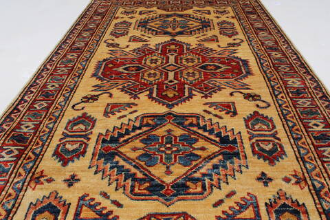 Kazak Beige Hand Knotted 211 X 49  Area Rug 250-27682 Image 11