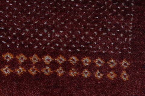 Gabbeh Red Hand Knotted 30 X 52  Area Rug 250-27684 Image 5