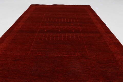Gabbeh Red Hand Knotted 30 X 50  Area Rug 250-27685 Image 1