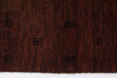 Gabbeh Brown Hand Knotted 30 X 52  Area Rug 250-27686 Image 2