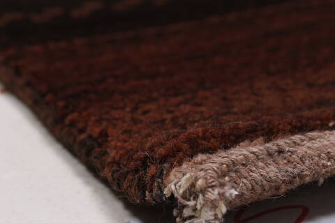 Gabbeh Brown Hand Knotted 30 X 52  Area Rug 250-27686 Image 5