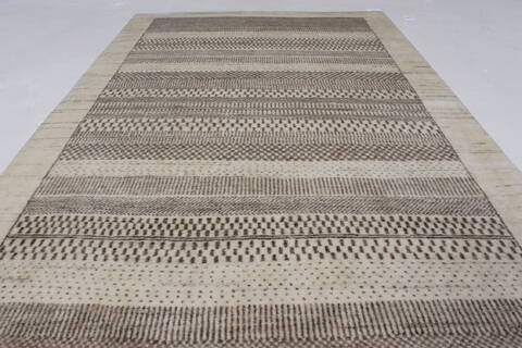 Gabbeh Beige Hand Knotted 211 X 410  Area Rug 250-27689 Image 3