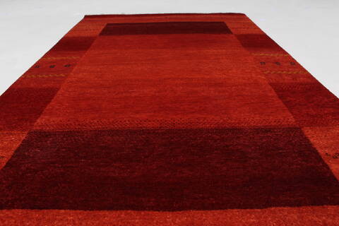 Gabbeh Red Hand Knotted 30 X 50  Area Rug 250-27690 Image 1