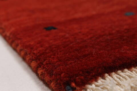 Gabbeh Red Hand Knotted 30 X 50  Area Rug 250-27690 Image 5