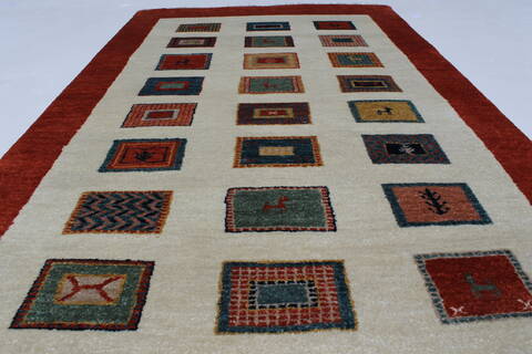 Gabbeh Multicolor Hand Knotted 30 X 51  Area Rug 250-27699 Image 2