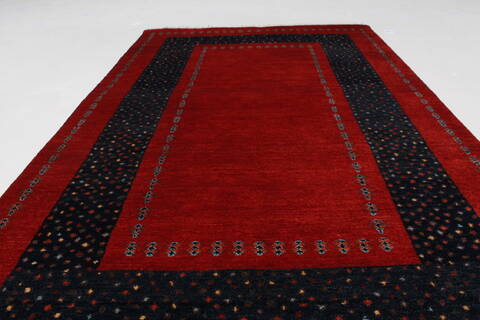 Gabbeh Red Hand Knotted 31 X 411  Area Rug 250-27701 Image 2