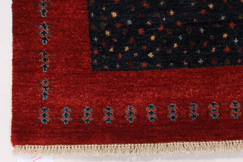 Gabbeh Red Hand Knotted 31 X 411  Area Rug 250-27701 Image 4