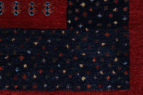 Gabbeh Red Hand Knotted 31 X 411  Area Rug 250-27701 Image 6