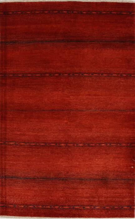 Gabbeh Red Hand Knotted 32 X 411  Area Rug 250-27703 Image 0