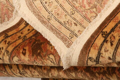 Hereke Brown Hand Knotted 53 X 78  Area Rug 100-27706 Image 2