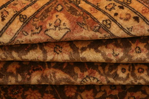 Hereke Brown Hand Knotted 53 X 78  Area Rug 100-27706 Image 4