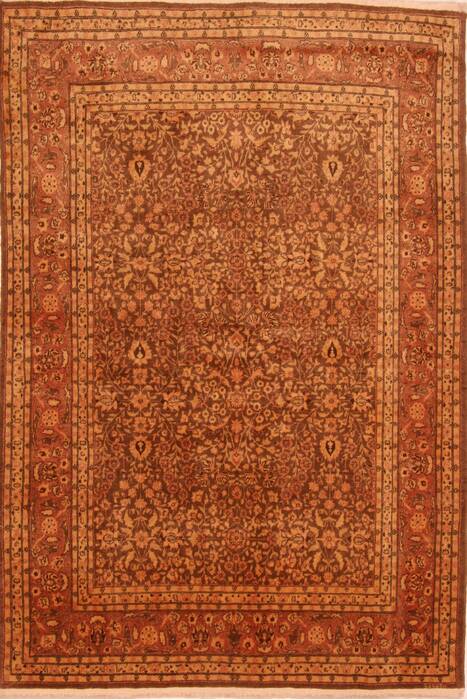 Hereke Brown Hand Knotted 53 X 78  Area Rug 100-27706 Image 0