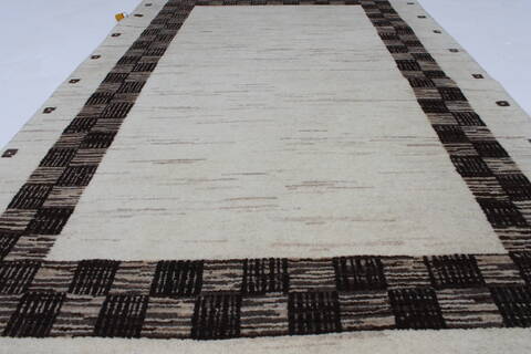 Gabbeh Beige Hand Knotted 211 X 410  Area Rug 250-27715 Image 2