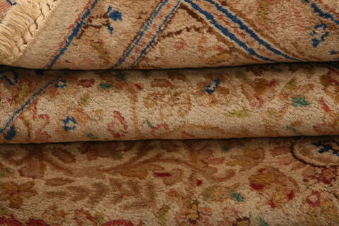 Kerman Beige Hand Knotted 61 X 810  Area Rug 100-27717 Image 4