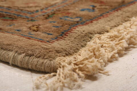 Kerman Beige Hand Knotted 61 X 810  Area Rug 100-27717 Image 6