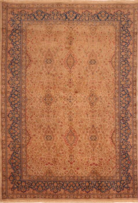 Kerman Beige Hand Knotted 61 X 810  Area Rug 100-27717 Image 0