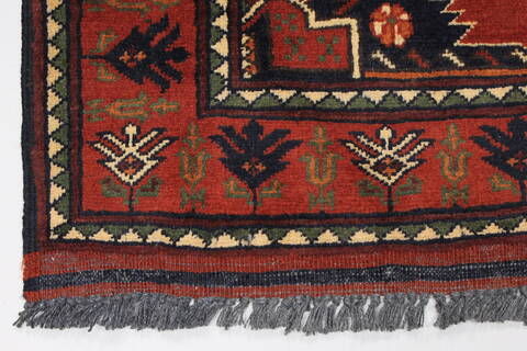 Kazak Red Runner Hand Knotted 210 X 98  Area Rug 250-27732 Image 5