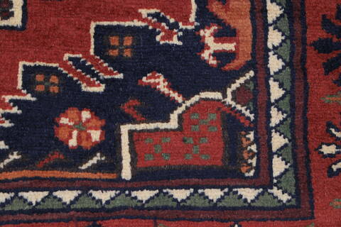 Kazak Red Runner Hand Knotted 210 X 98  Area Rug 250-27732 Image 7